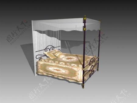 常见的床3d模型家具模型133