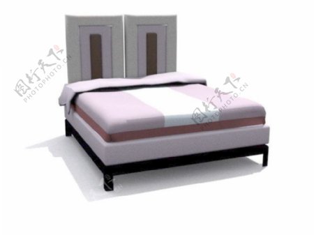 现代床3d模型家具图片24