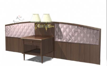 欧式床3d模型家具图片素材24