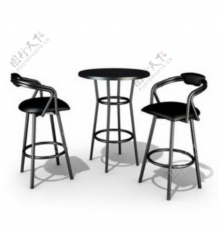 西餐厅桌椅3d模型家具图片49