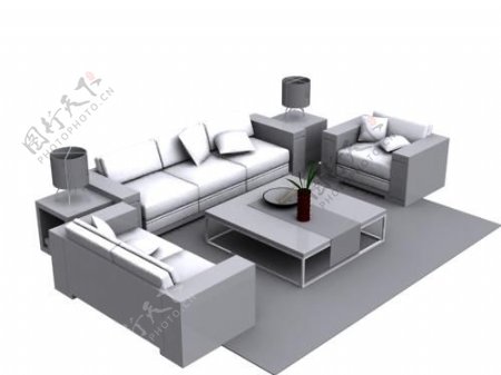 沙发组合3d模型家具3d模型71
