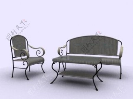 沙发组合3d模型沙发效果图19