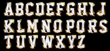 26个字母金色字图片