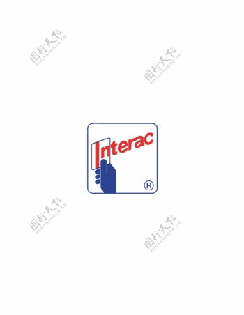 Interaclogo设计欣赏国外知名公司标志范例Interac下载标志设计欣赏