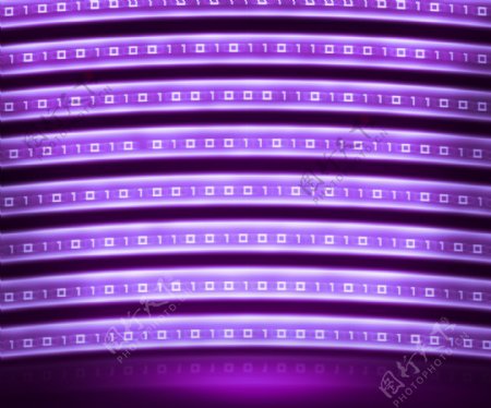 紫色的二进制数字墙背景