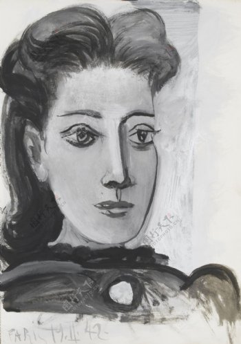 1942PortraitdeDoraMaar2西班牙画家巴勃罗毕加索抽象油画人物人体油画装饰画