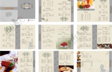 西餐厅菜谱图片