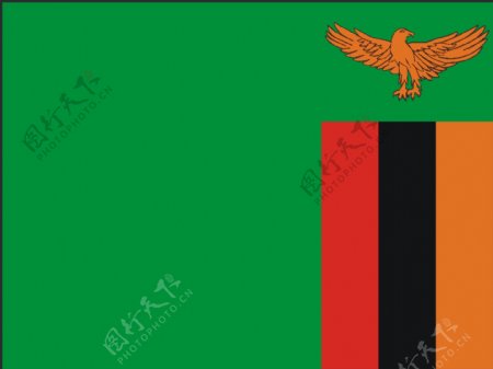 矢量赞比亚国旗