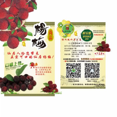 杨梅海报水果店宣传单张