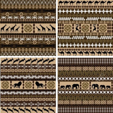 非洲土著民族花纹矢量素材