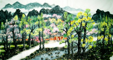山寺清翠图片