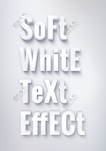 字体样式白色字体立体样式