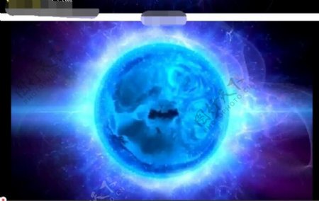 蓝色地球科幻的视频模板下载