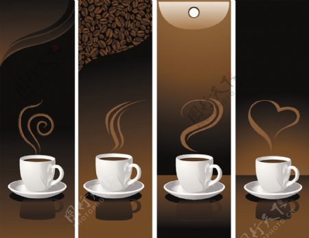 咖啡文化元素矢量素材