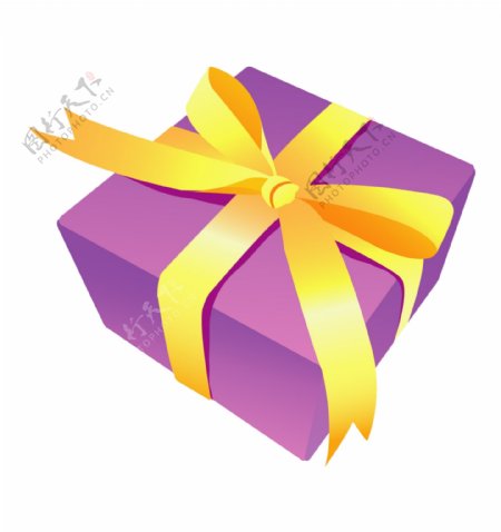 简洁立体彩色粉红礼物节日礼物盒