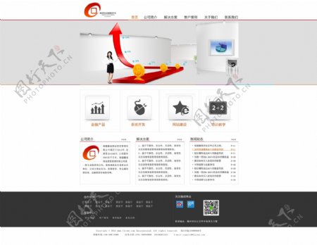 金融互联网公司网页设计简洁