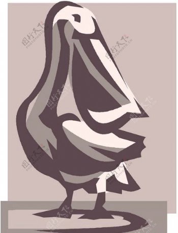 位图动物鹤色彩黑白色免费素材