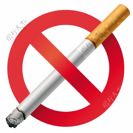 最新立体感禁止吸烟标志矢量图