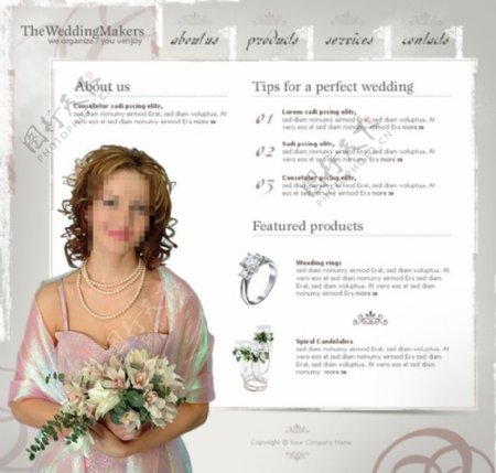 婚礼相关的网站设计
