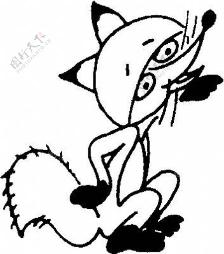 位图卡通动物狐狸可爱卡通色彩免费素材
