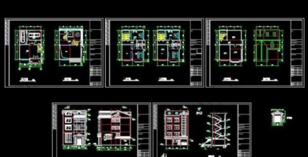 某市三层带夹层现代风格标准别墅施工设计图9x12