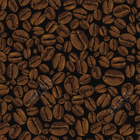 咖啡豆的背景矢量素材