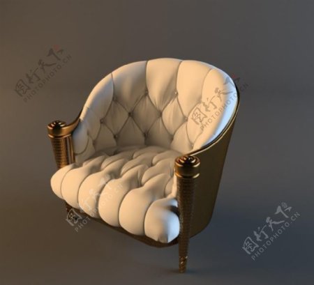 单人沙发座椅3dmax模型图片
