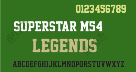 超级巨星M54字体
