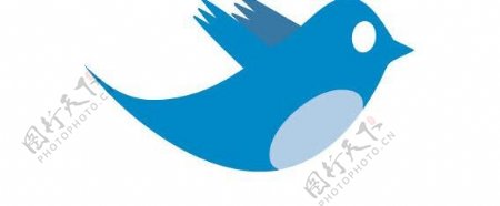 蓝鸟的标志推特免费矢量
