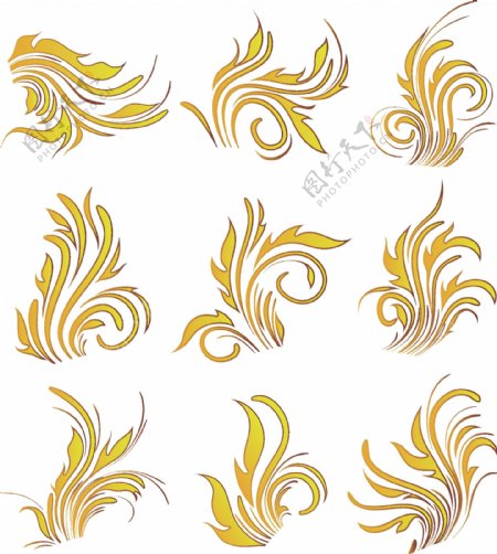 金色欧式花纹图片