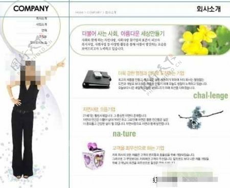 韩国风格服装网站模板
