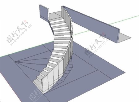 概念卷曲的楼梯
