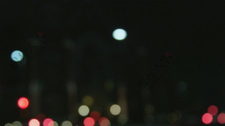 达拉斯4K超高清的夜间背景虚化交通灯视频免费下载