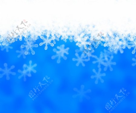 蓝色抽象雪的背景