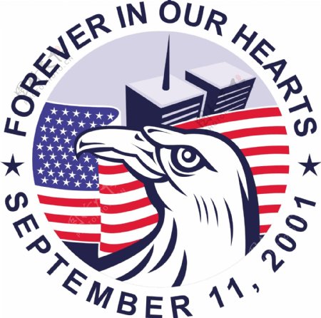 911纪念美国鹰旗双塔