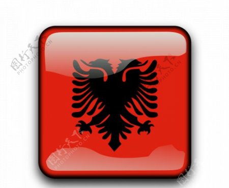 矢量阿尔巴尼亚国旗按钮