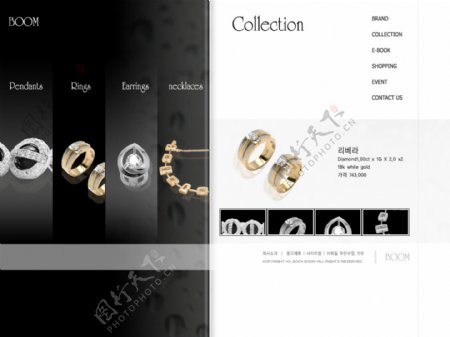 珠宝钻戒品牌企业网页模板图片