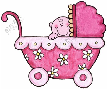 婴儿物品系列png透明图片粉红色版下载