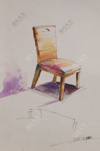 椅子手绘图片素材