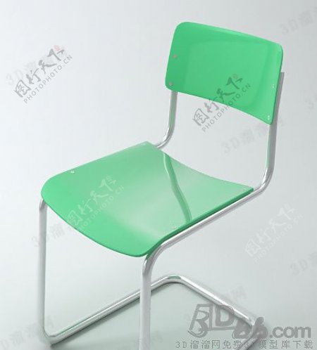 3D绿色椅子模型