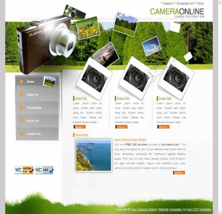 国外相机创意网站模板