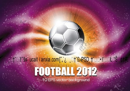 2012足球赛宣传海报矢量素材