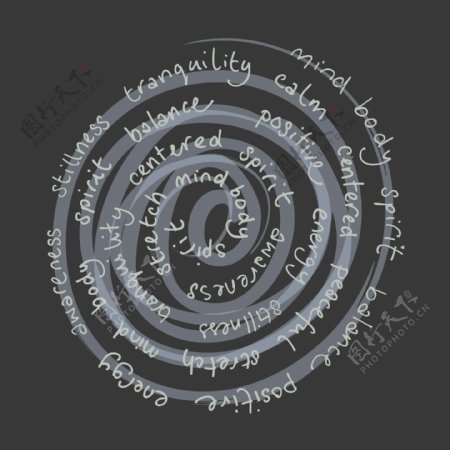 印花矢量图T恤图案图文结合螺旋形文字免费素材