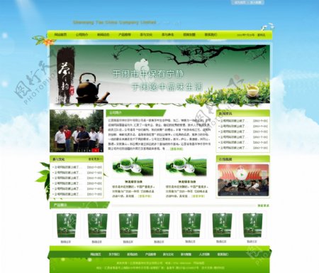 大气茶叶网站图片