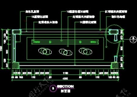 鞋帽店服装店橱窗门面实例cad详图装修施工图纸25例74