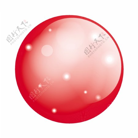 红色光泽的圆形气球