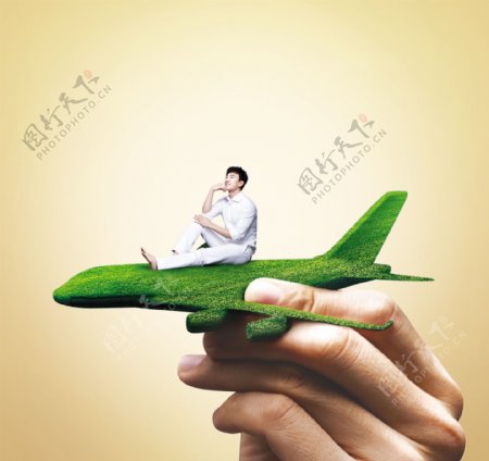 绿色飞机
