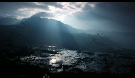 山水风景画视频素材图片