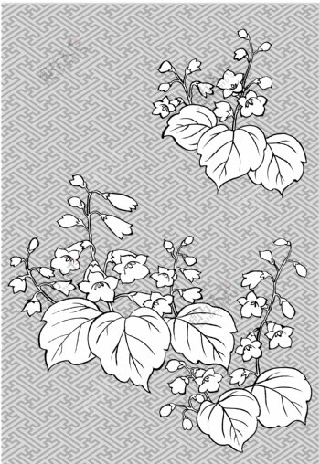 日本的植物花卉矢量素材29通图背景
