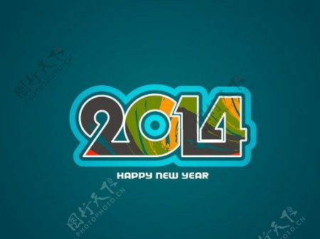 2014新年快乐创造性背景设计06